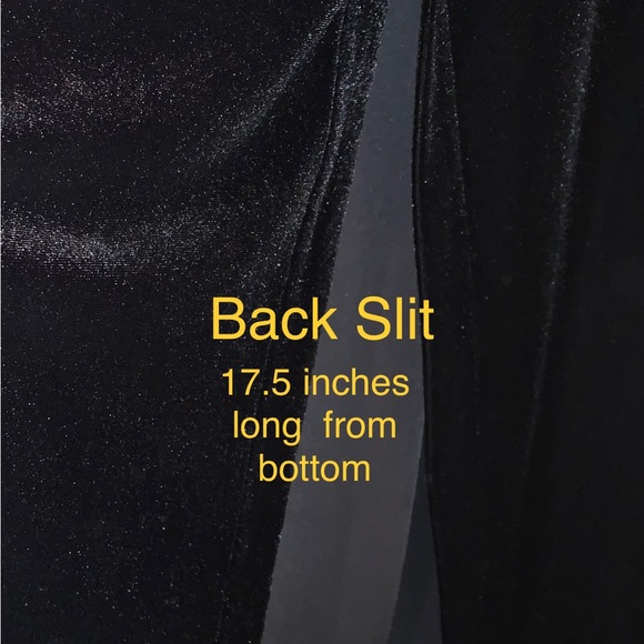 New w/tag. Maxi black velvet skirt. Large. 17 inch elastic flex waist. Gorgeous - Picture 3 of 6